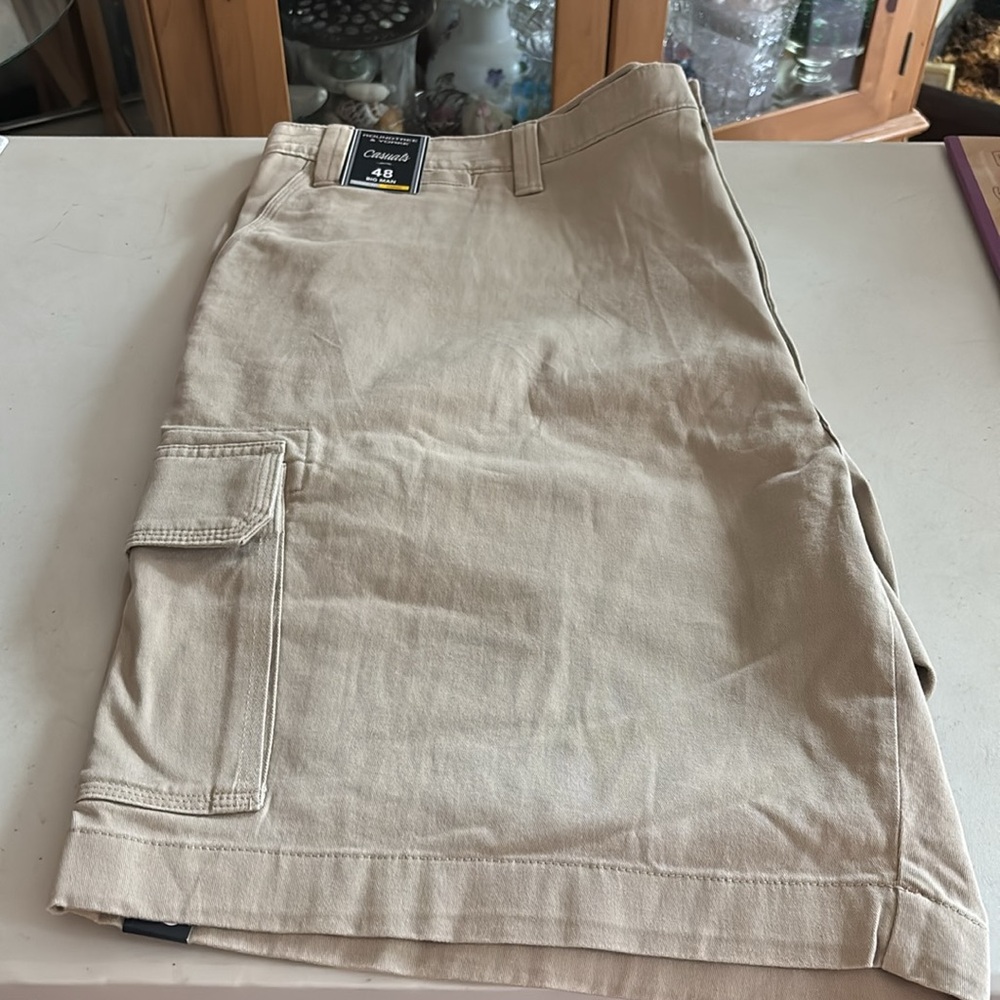 Classic Tan Cargo Shorts. 48